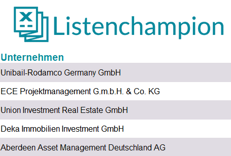 Top Real Estate Investoren Fonds Deutschland
