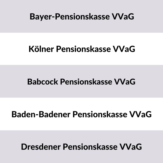 Liste der größten Pensionskassen Deutschland