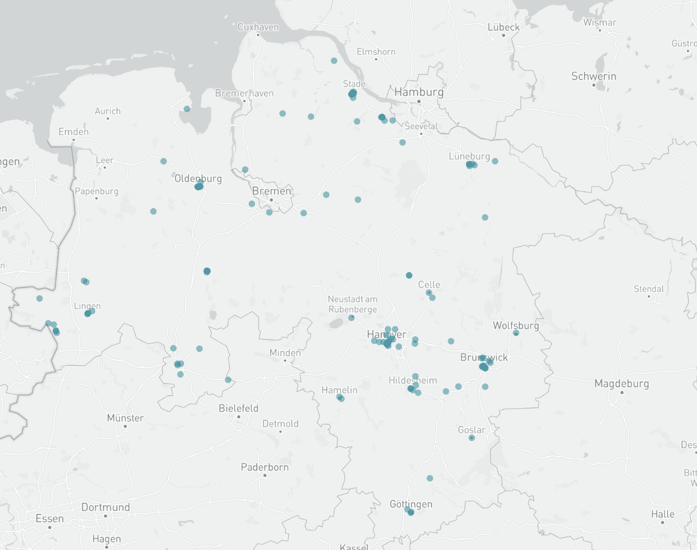 Karte Projektentwickler Niedersachsen